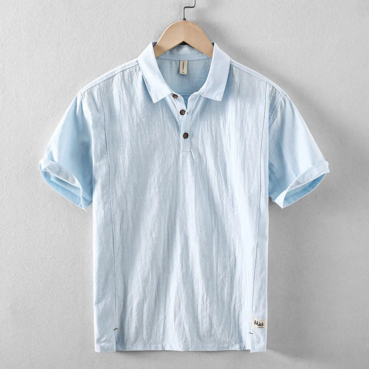 Men’s Linen Blend Polo Shirt | Breathable Summer Casual Style