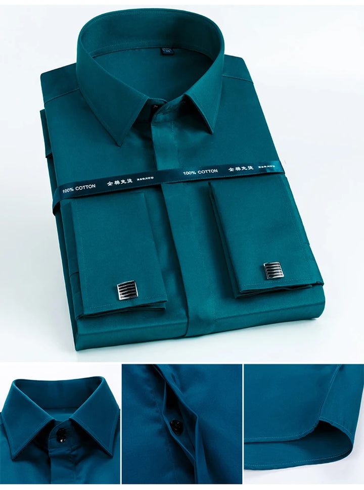 Men’s French Cuff Dress Shirt | Refined Formal Style