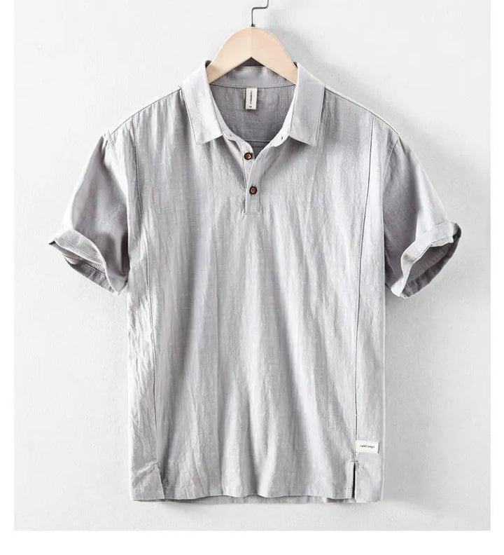 Men’s Linen Blend Polo Shirt | Breathable Summer Casual Style