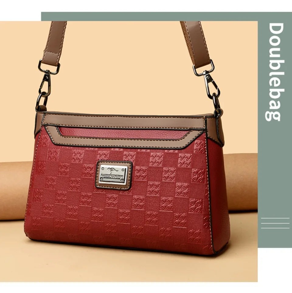 Women’s Plaid Shoulder Crossbody Bag | حقيبة نسائية بنقشة مربعات