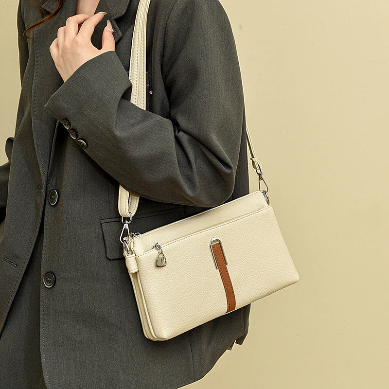Women’s Solid Shoulder Crossbody Bag | حقيبة كتف نسائية عملية