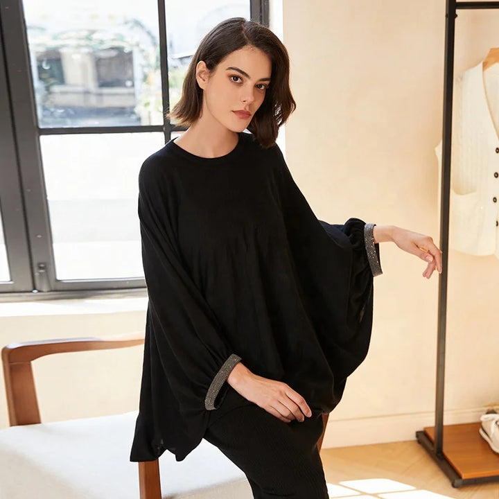 Women’s Oversized Knit Sweater | Soft Lightweight Modest Top