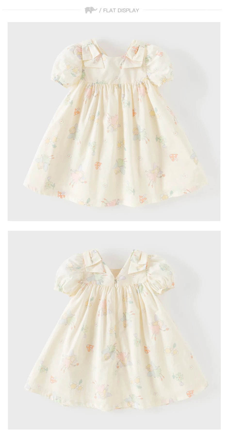 Girls Floral Print Cotton Dress