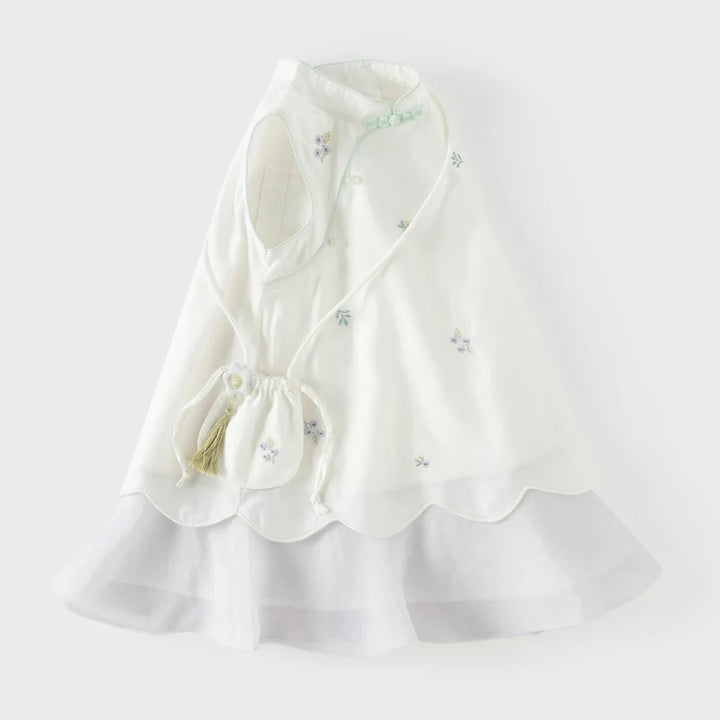 Girls Embroidered Cotton Dress