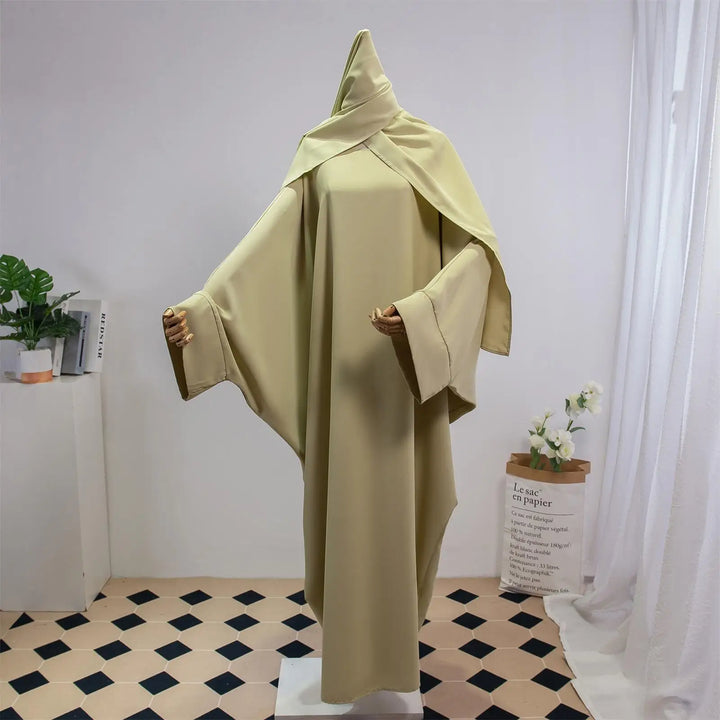 Two Piece Abaya Set – Modest Loose Fit with Hijab
