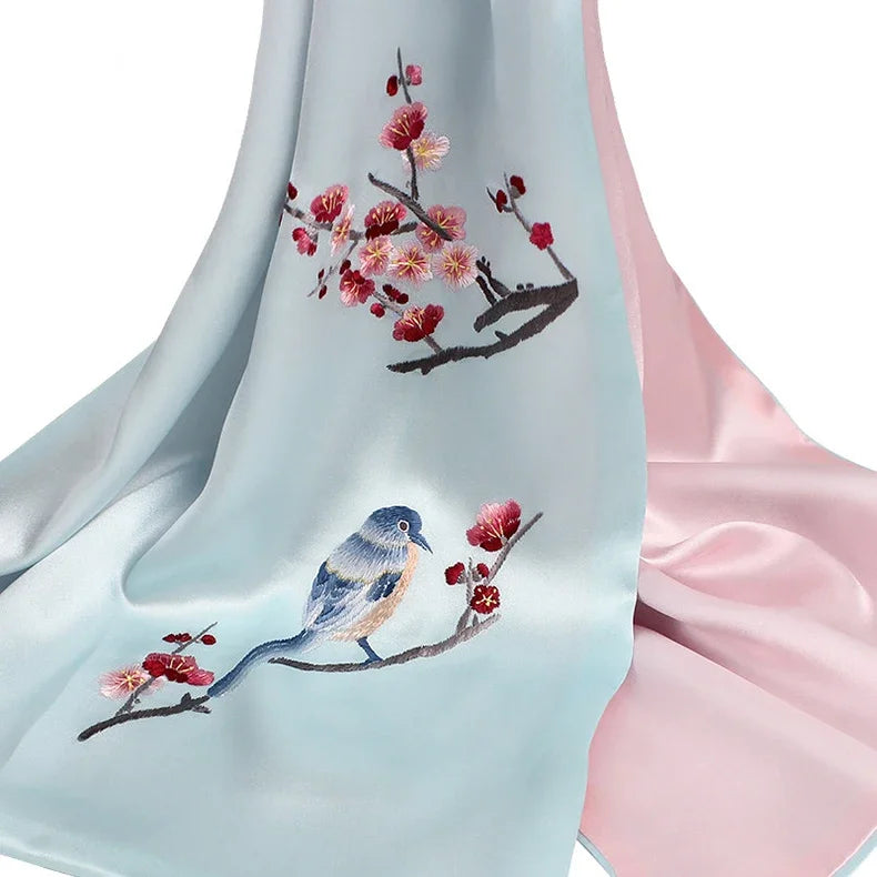 Women’s Pure Silk Embroidered Shawl