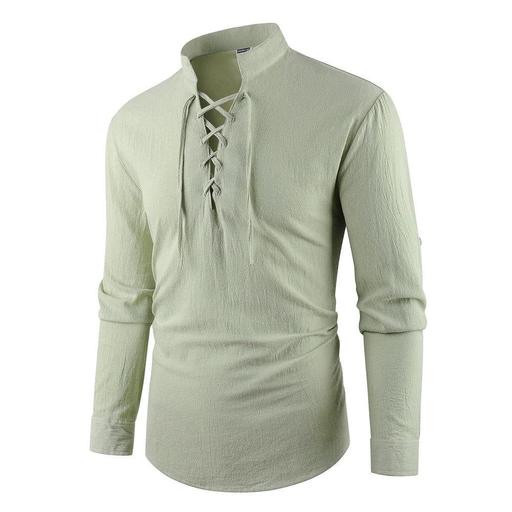 Men’s Cotton Linen Vintage Shirt | Relaxed Summer Style
