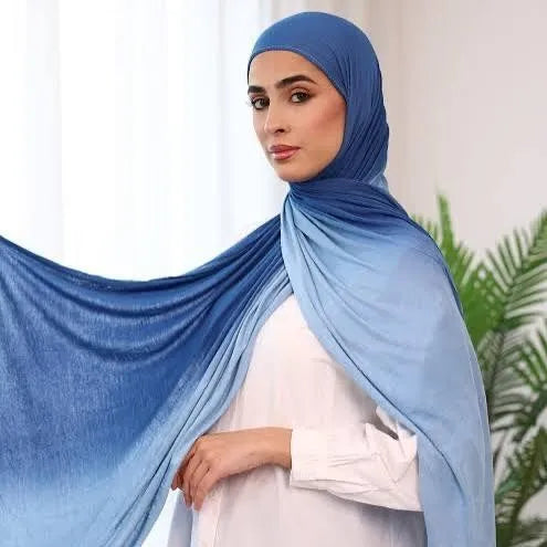 Women’s Gradient Jersey Hijab Scarf | Soft Everyday Drape