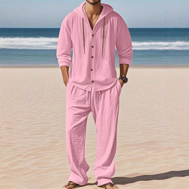 Men’s Linen Shirt & Pants Set | Breathable Relaxed Fit