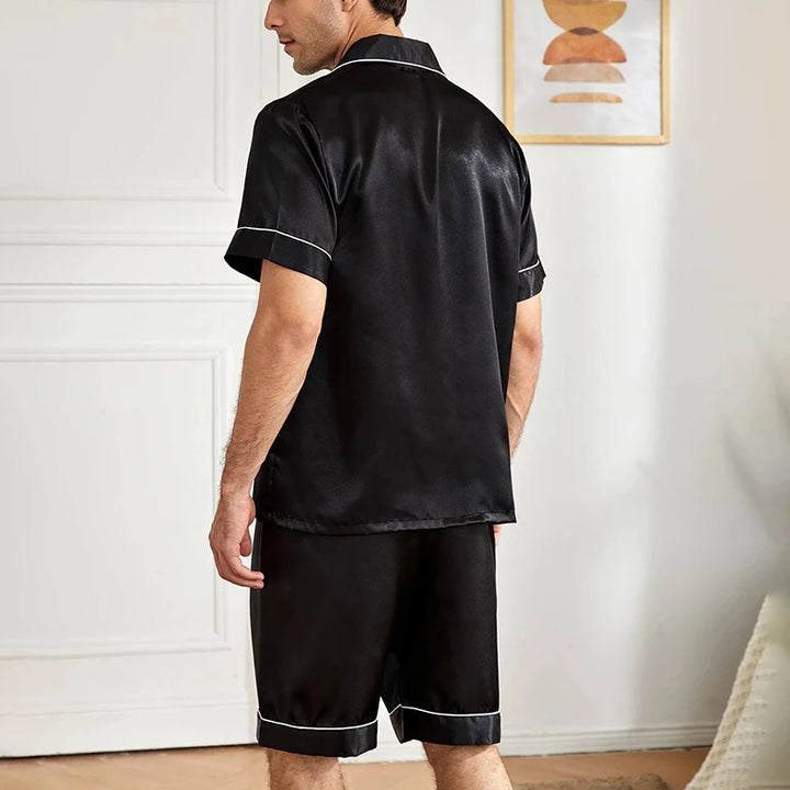 Men’s Plaid Pajamas Set | Short Sleeve Comfortable Sleepwear