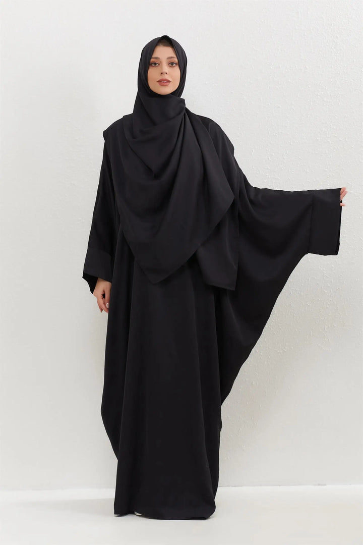 Two Piece Abaya Set – Modest Loose Fit with Hijab