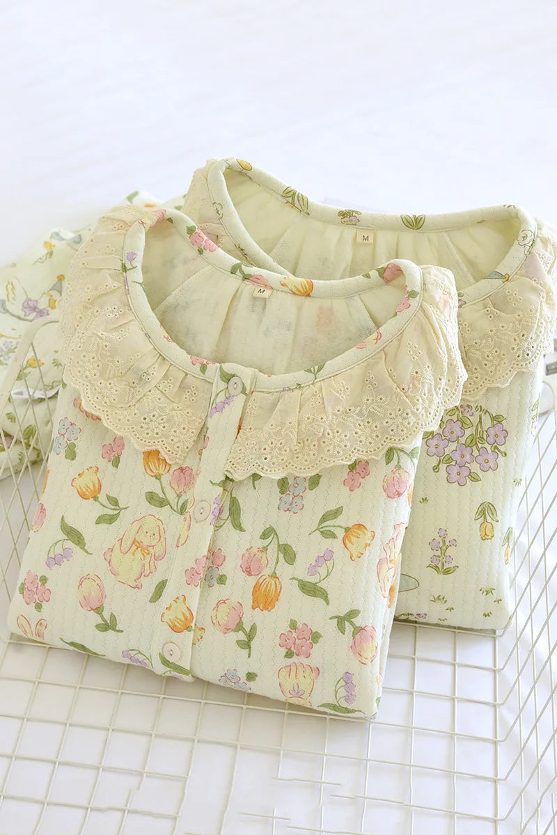 Women’s Cotton_Lounge_Active | بيجاما قطنية نسائية للبيت - Floral