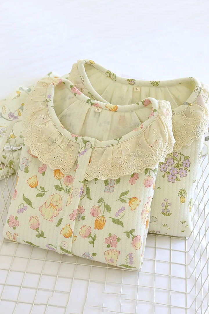 Women’s Cotton_Lounge_Active | بيجاما قطنية نسائية للبيت - Floral