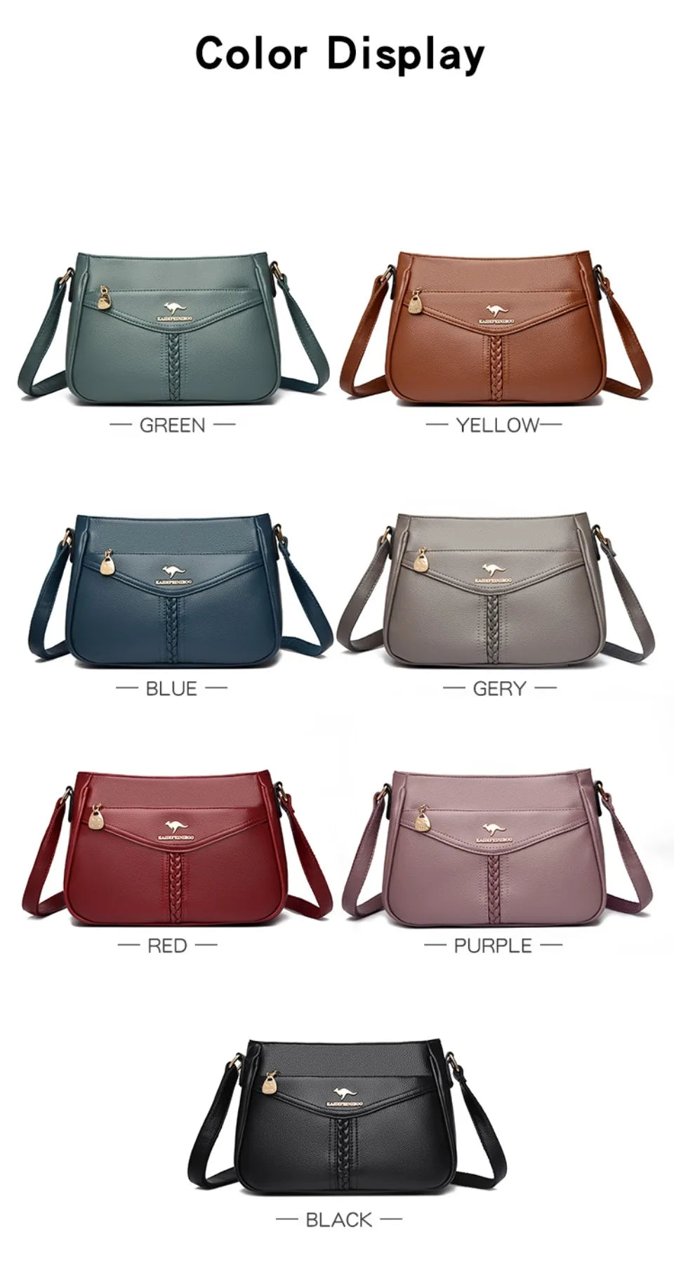Women’s Soft Flap Shoulder Bag | حقيبة كتف نسائية ناعمة وعملية