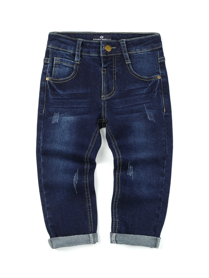 Boys’ Stretch Denim Jeans 6M–3T | بنطلون جينز أولاد مرن لعمر ٦ أشهر–٣ سنوات