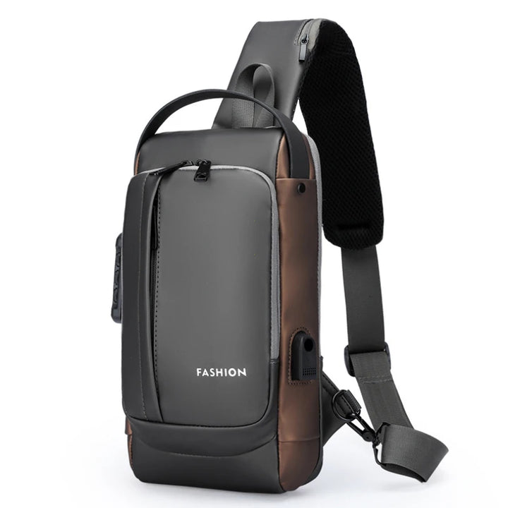 Men’s Anti-Theft Oxford Sling Chest Bag | حقيبة صدر رجالية أكسفورد مضادة للسرقة