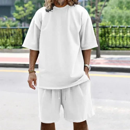Men’s Printed Summer Set | Casual Short Sleeve Shirt & Shorts Outfit