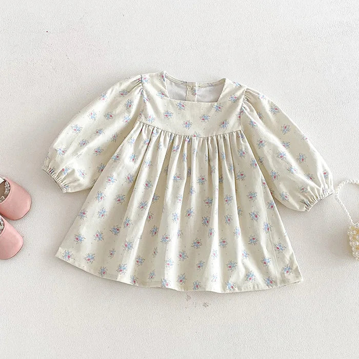 Girls’ Corduroy Princess Dress | فستان بناتي أنيق لعمر 2-6 سنوات - Floral