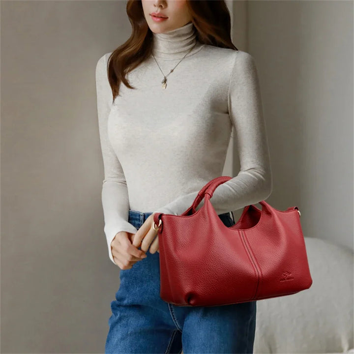 Women’s Soft Leather-Look Tote Bag | Elegant Daily Handbag
