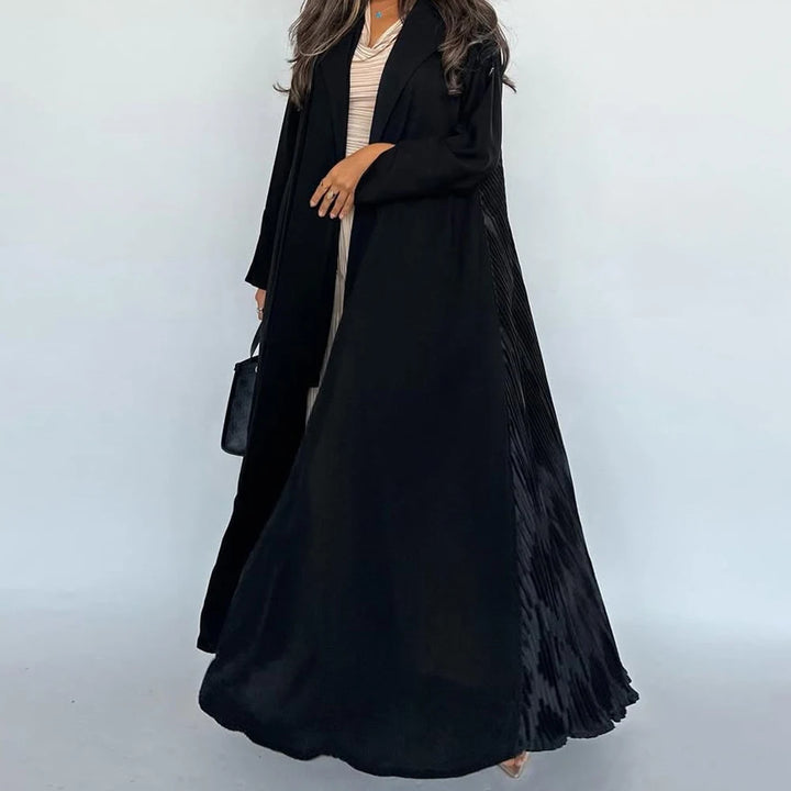 Black Open Abaya | Elegant Loose Kimono Style