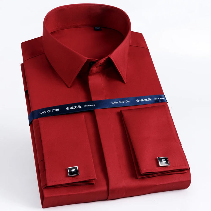 Men’s French Cuff Dress Shirt | Refined Formal Style