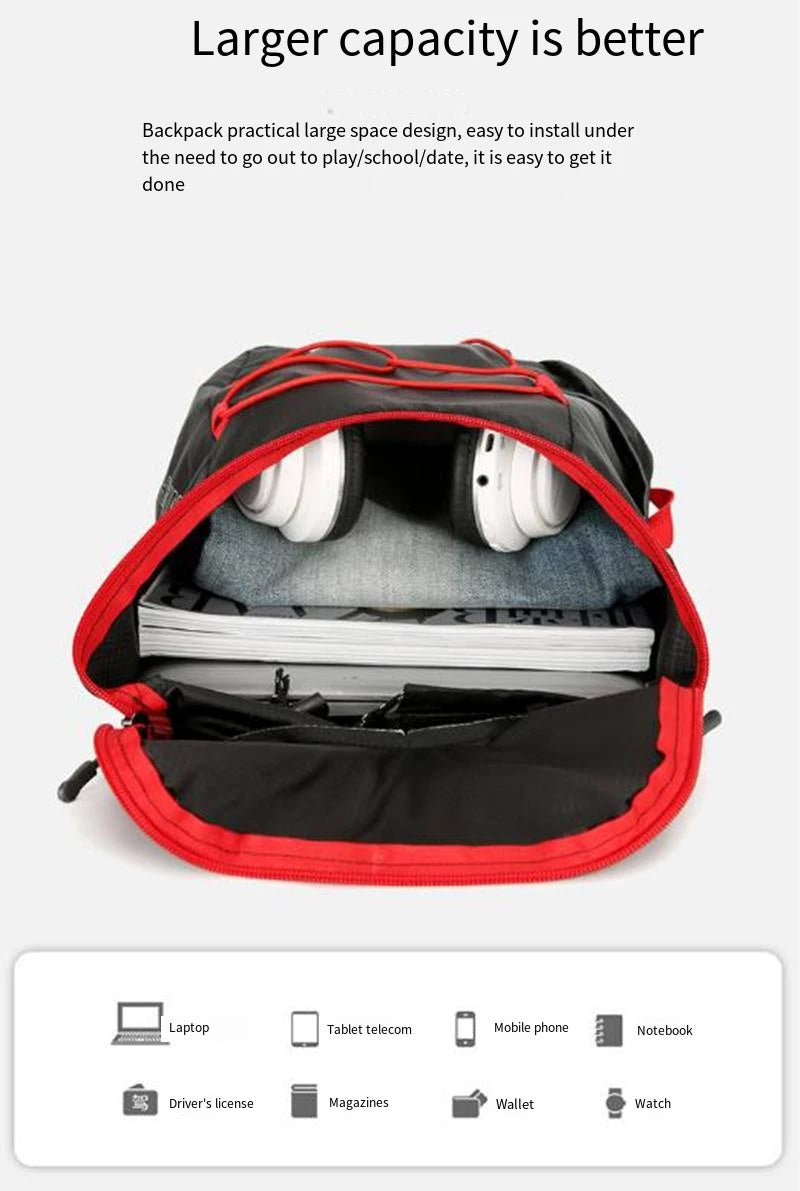 Men’s Lightweight Foldable Travel Backpack | حقيبة ظهر رجالية خفيفة قابلة للطي
