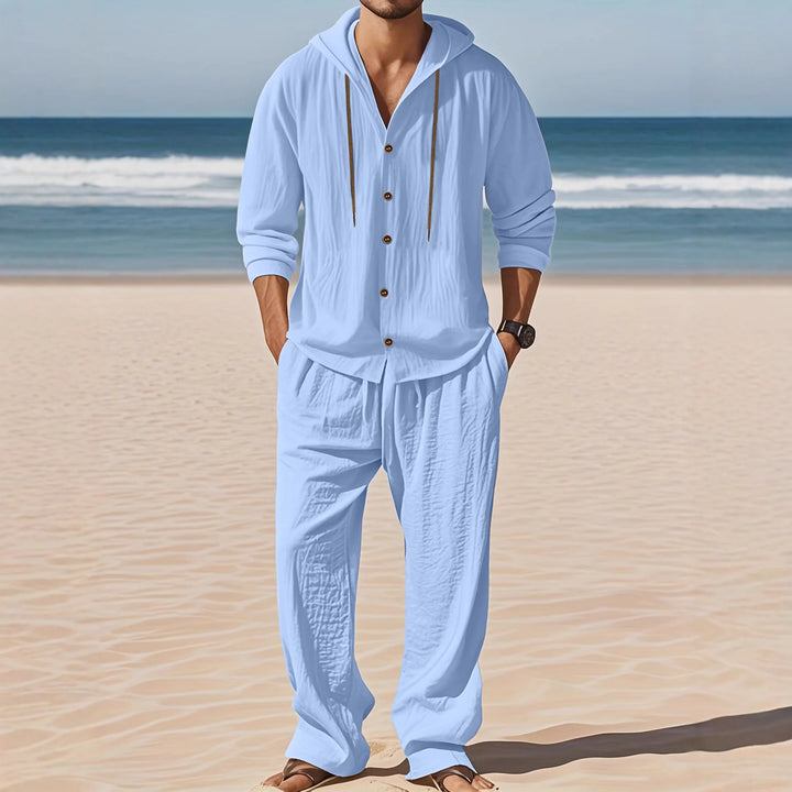 Men’s Linen Shirt & Pants Set | Breathable Relaxed Fit