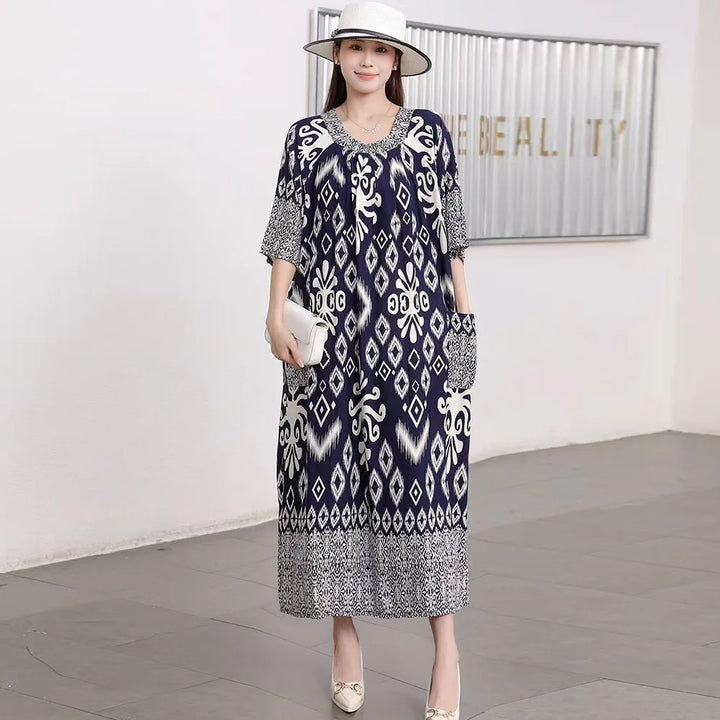 Women’s Floral Maternity Lounge Dress | فستان بيت واسع ومريح - Floral