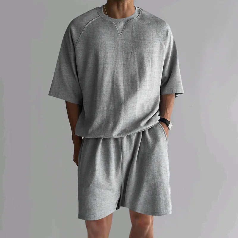 Men’s Summer 2-Piece Set | Casual Short Sleeve Lightweight Outfit