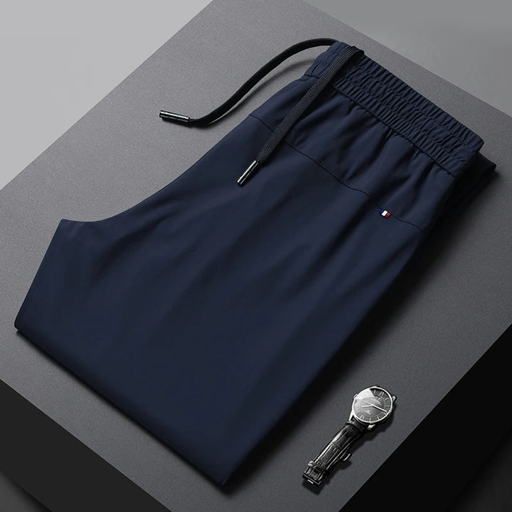 Men’s Ice Silk Dress Trousers | Quick-Dry Non-Iron Casual Fit