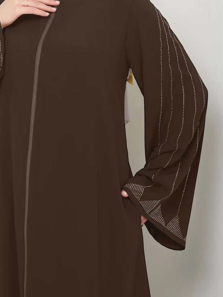 Brown Abaya | Open Elegant Modest Style