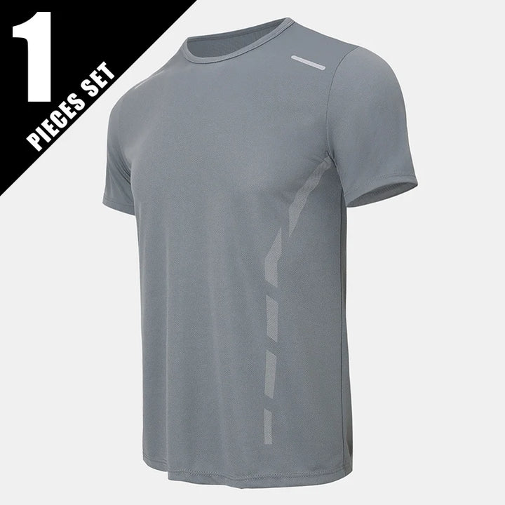 Men’s Printed Quick-Dry Sports T-Shirt 1/4 Pack | تيشيرت رياضي رجالي مطبوع فردي أو ٤ قطع