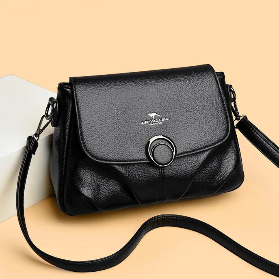 Women’s Soft PU Shoulder Crossbody Bag | حقيبة كتف نسائية ناعمة