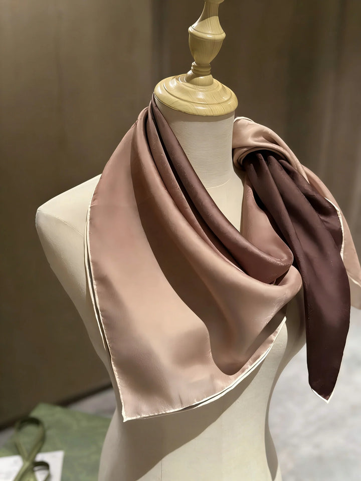 Women’s Silk Scarf | إيشارب حرير نسائي خفيف بطبعة أنيقة