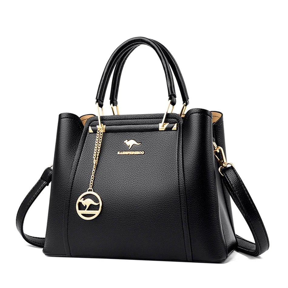 Women’s Three-Layer Shoulder Bag | Large Capacity Crossbody Tote