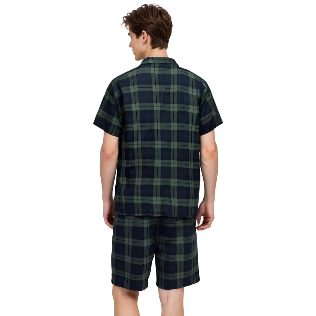 Men’s Solid Pajama Set | Short Sleeve Summer Homewear