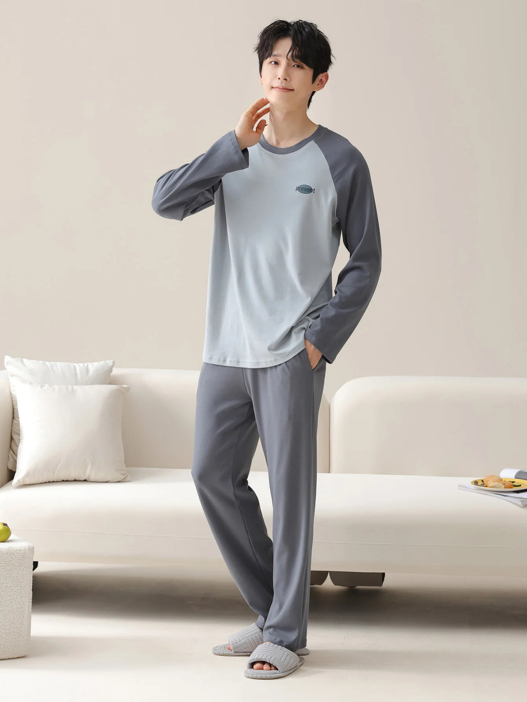 Men’s Cotton Pajama Set | Classic Long Sleeve Homewear