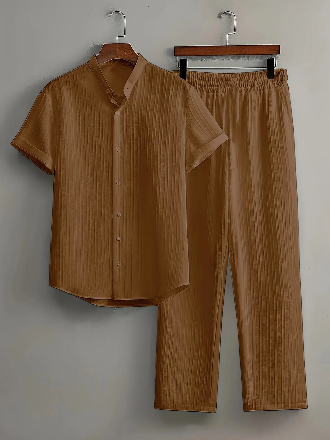 Men’s Summer Casual 2-Piece Set | Short Sleeve Shirt & Relaxed Pants