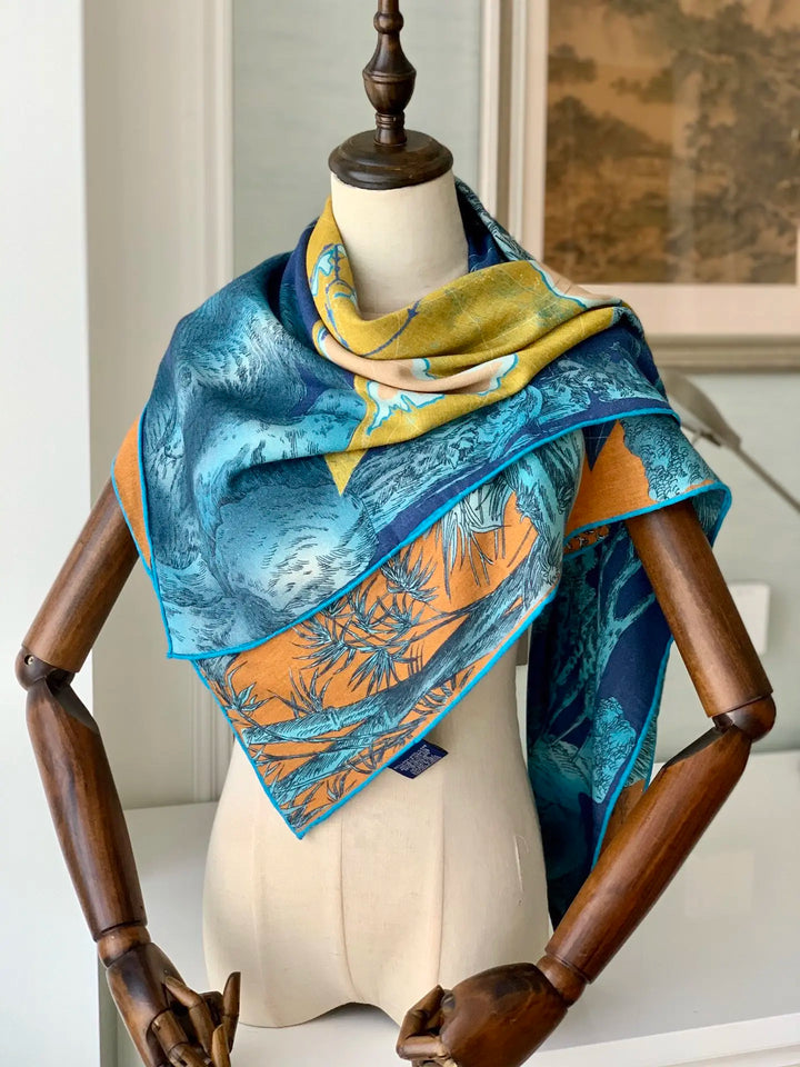 Women’s Luxury Silk Shawl | Bold Statement Elegance