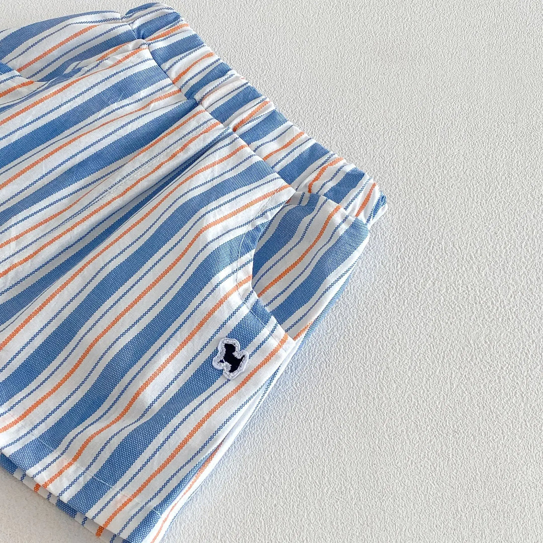 Baby Boys’ Breathable Shirt & Shorts Set 1–3Y | طقم طفل خفيف بقميص وشورت لعمر ١–٣ سنوات