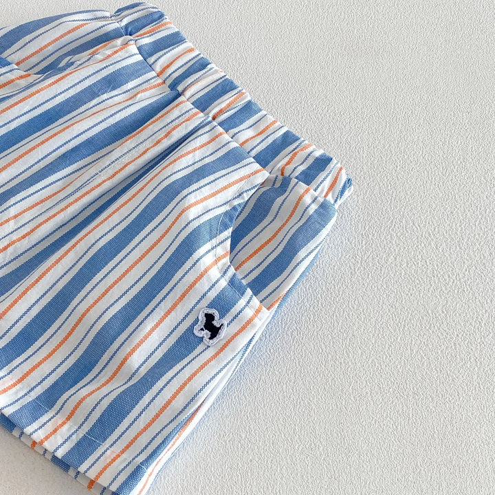 Baby Boys’ Breathable Shirt & Shorts Set 1–3Y | طقم طفل خفيف بقميص وشورت لعمر ١–٣ سنوات