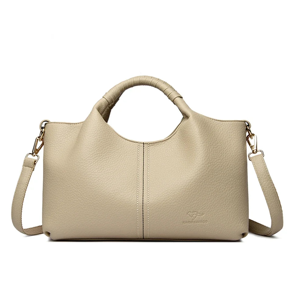 Women’s Soft Leather-Look Tote Bag | Elegant Daily Handbag