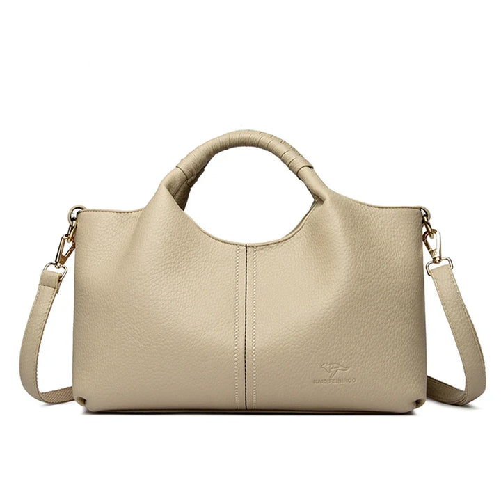 Women’s Soft Leather-Look Tote Bag | Elegant Daily Handbag