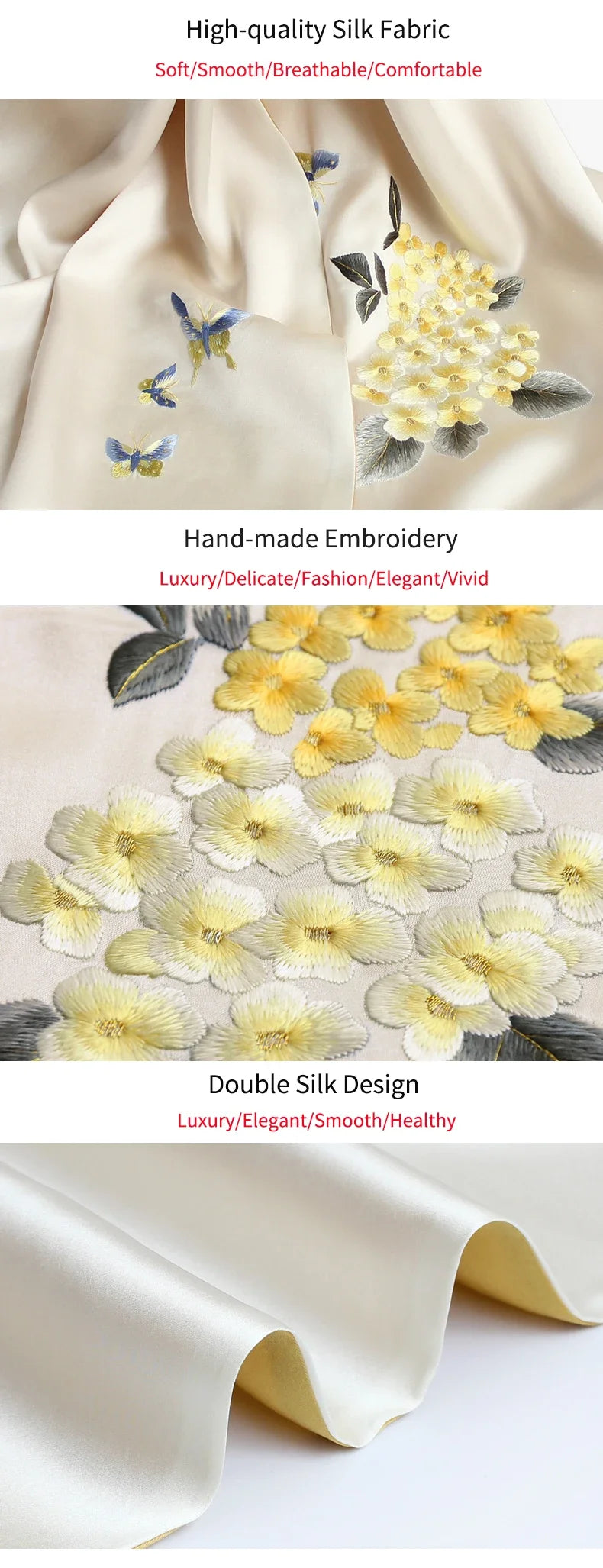 Women’s Pure Silk Embroidered Shawl