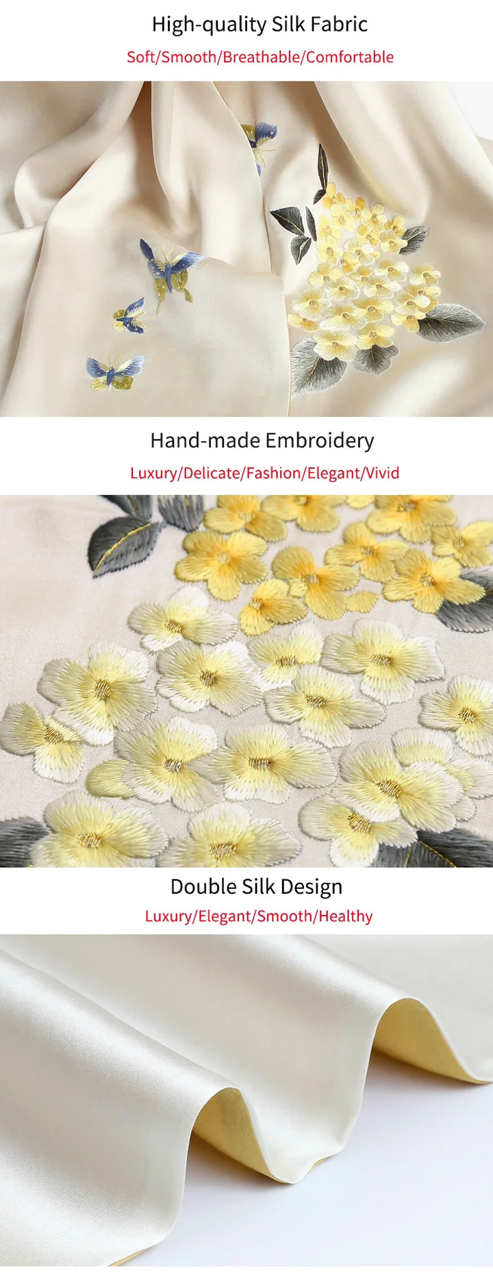 Women’s Pure Silk Embroidered Shawl