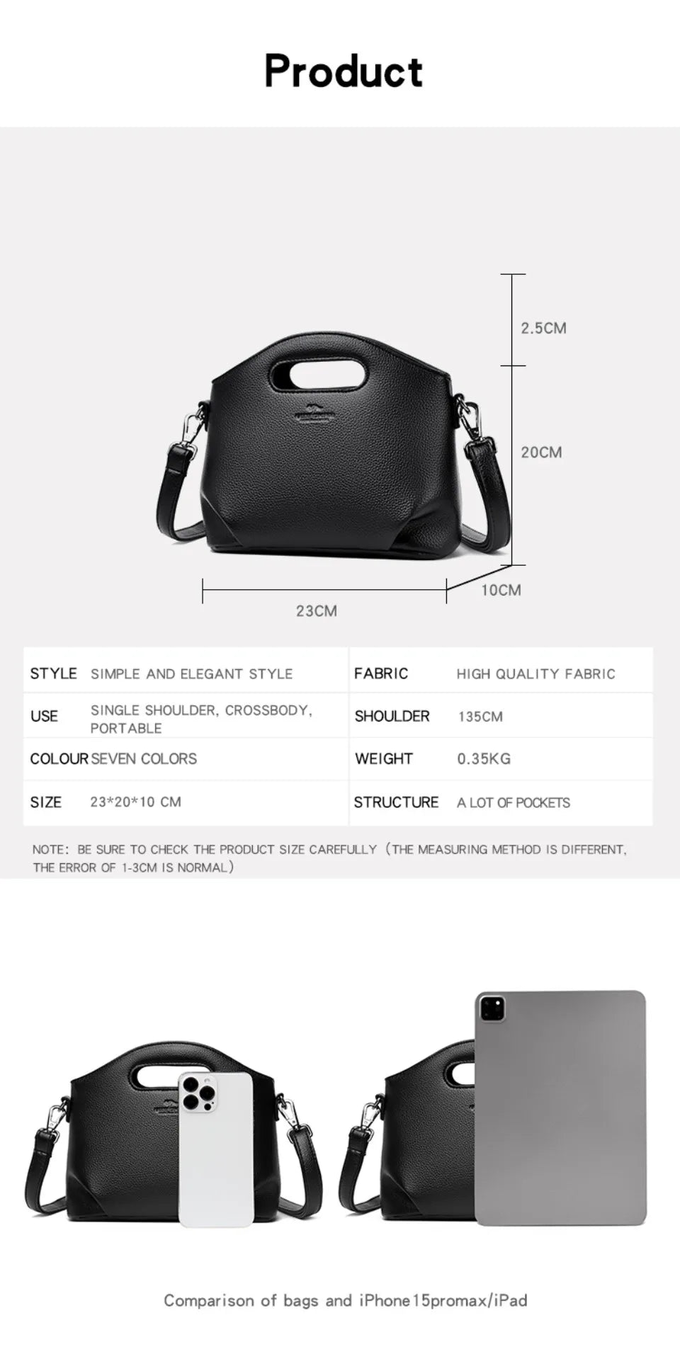 Women’s Small Soft Shoulder Tote | Elegant Casual Crossbody