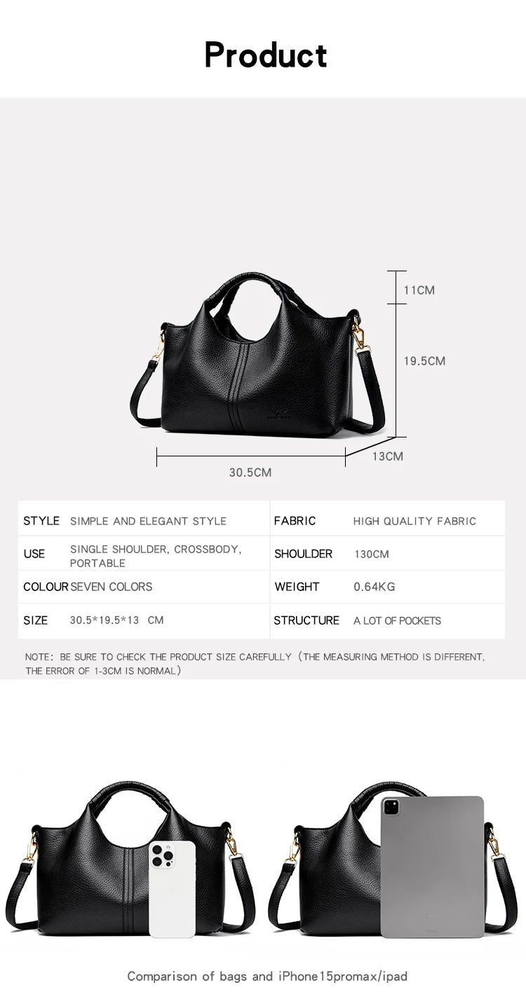 Women’s Soft Leather-Look Tote Bag | Elegant Daily Handbag
