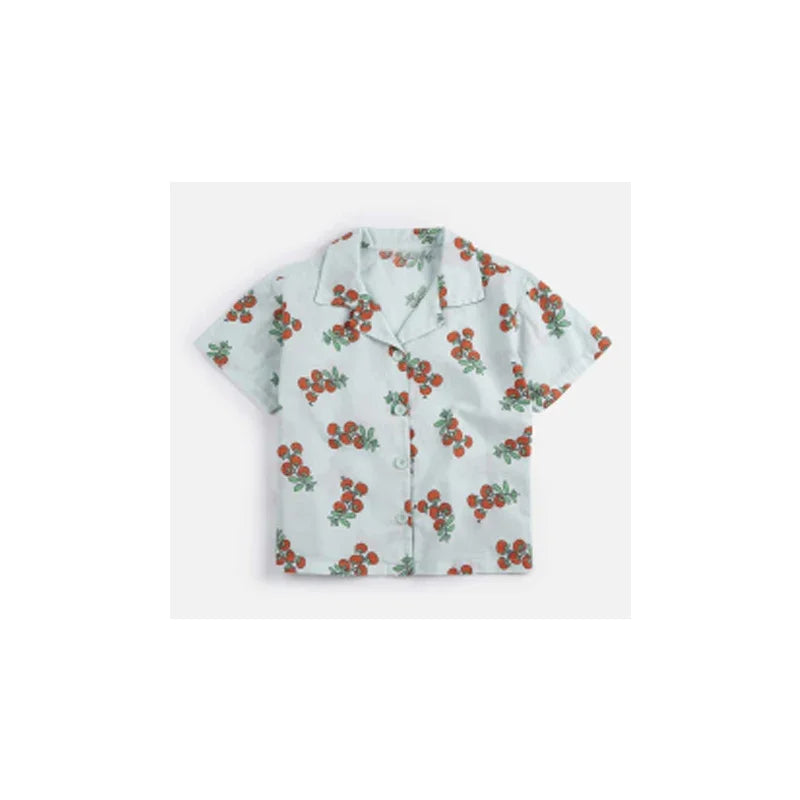 Kids’ Cotton Print Shirt & Shorts Set by Size | طقم أطفال قطني مطبوع حسب المقاس