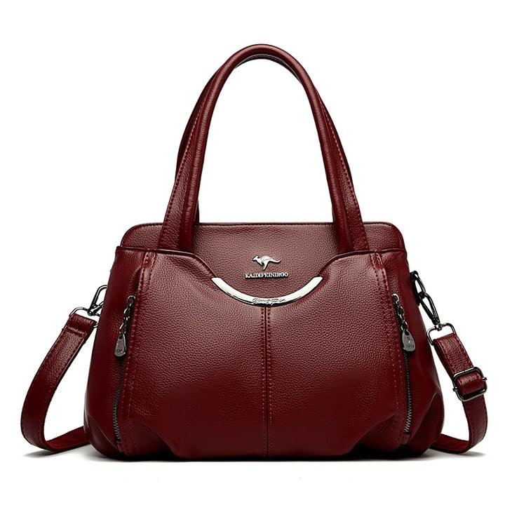 Women’s Soft Leather-Look Tote Bag | Elegant Shoulder Crossbody