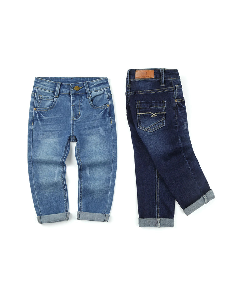 Boys’ Stretch Denim Jeans 6M–3T | بنطلون جينز أولاد مرن لعمر ٦ أشهر–٣ سنوات